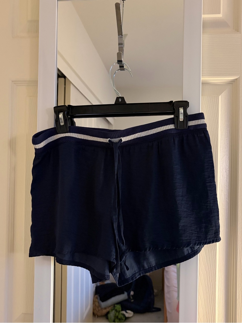 Aerie Satin Pajama Shorts Blue M